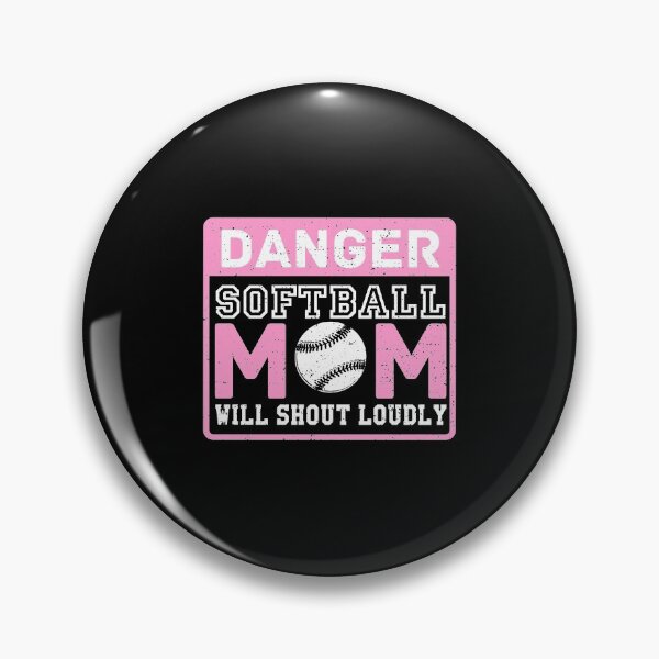 Item preview, Cute & Funny Danger Softball Mom Will Shout Loudly designed and sold by perfectpresents.