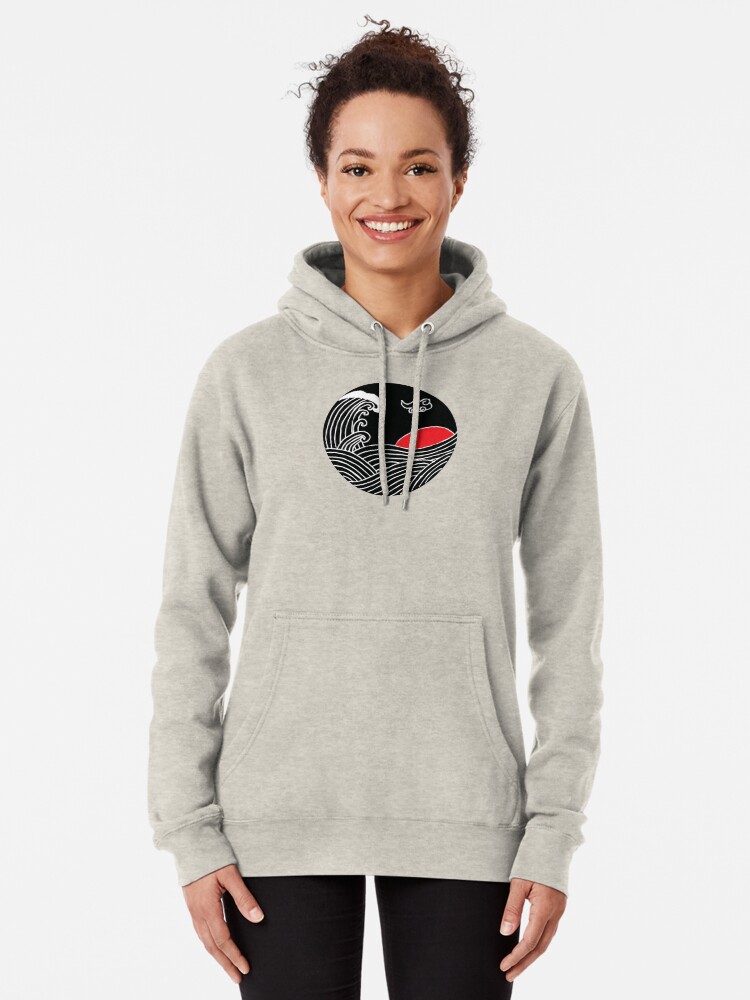 japanese waves hoodie