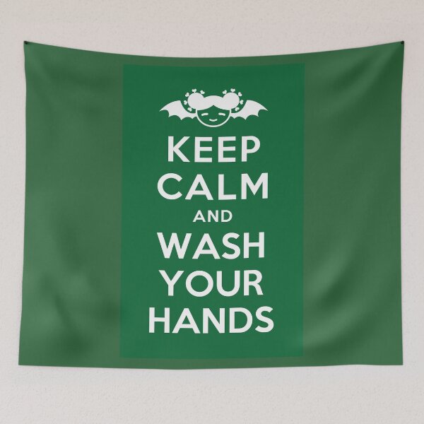 Item preview, Keep Calm and Wash Your Hands - White on Green designed and sold by joshcartoonguy.