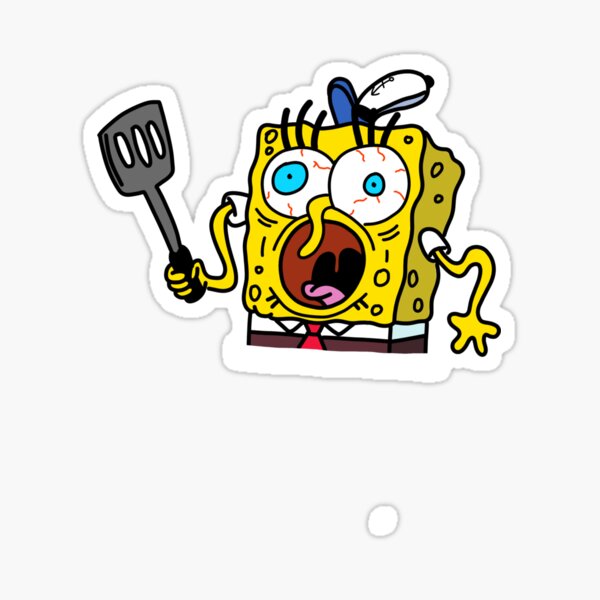 Item preview, Spongebob Bad Day At Work Sticker designed and sold by charlierayy.