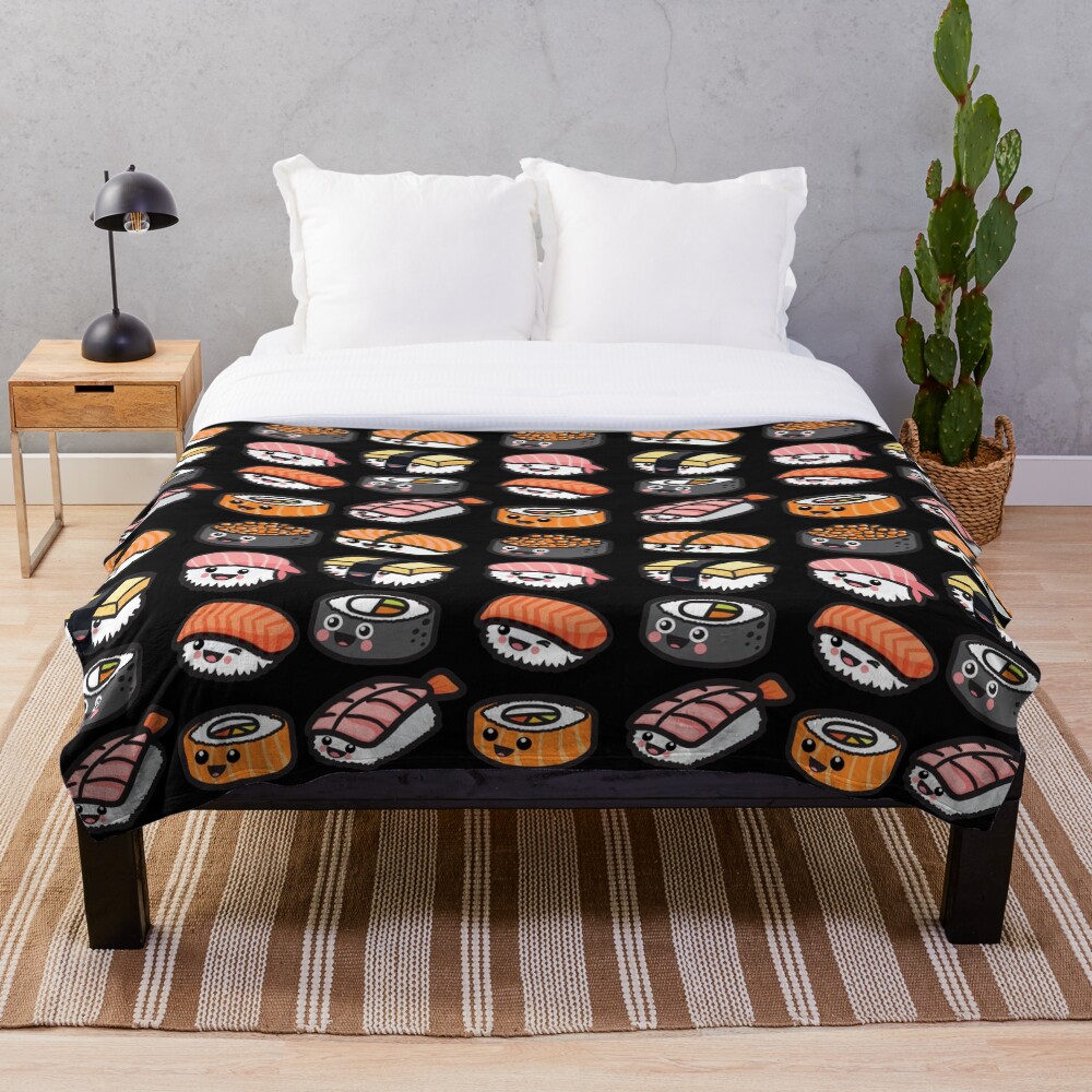 "Sushi Family!" Throw Blanket for Sale by plushism Redbubble