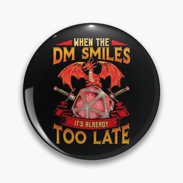Item preview, Funny When the DM Smiles, It's Already Too Late designed and sold by perfectpresents.