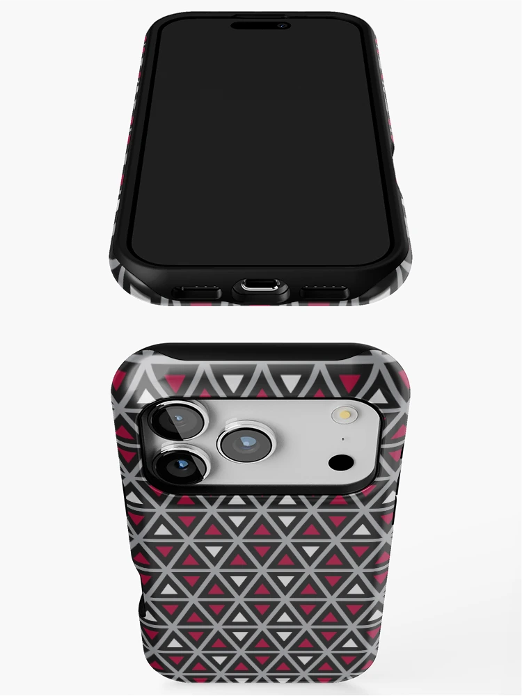 Thumbnail 3 of 4, iPhone Case, Triangular Shapes Pattern designed and sold by ChunkyDesign.
