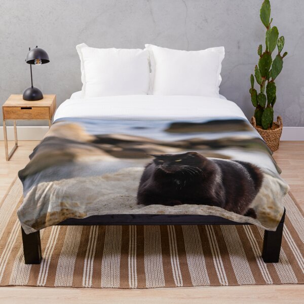 Item preview, Black Cat On The Rocks By The Sea  designed and sold by Vienewi.