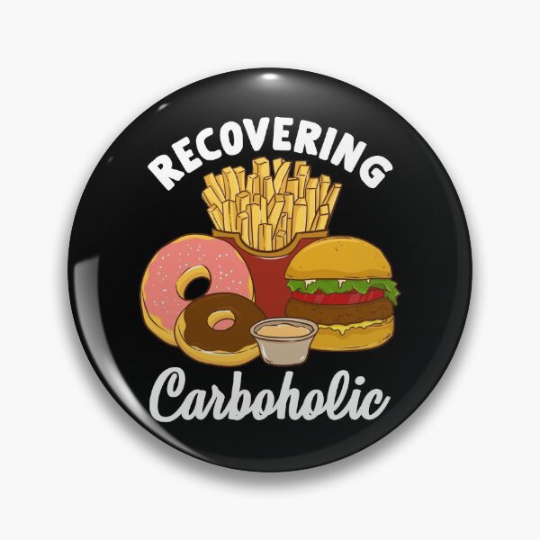 Item preview, Recovering Carboholic Funny Low Carb Dieting Pun designed and sold by perfectpresents.