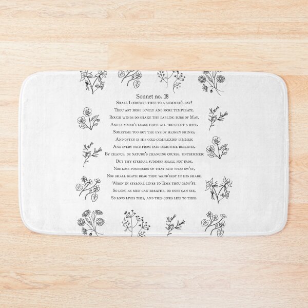 Item preview, Shall I Compare Thee To a Summers Day? - Beautiful Shakespeare Sonnet designed and sold by luciddreame.