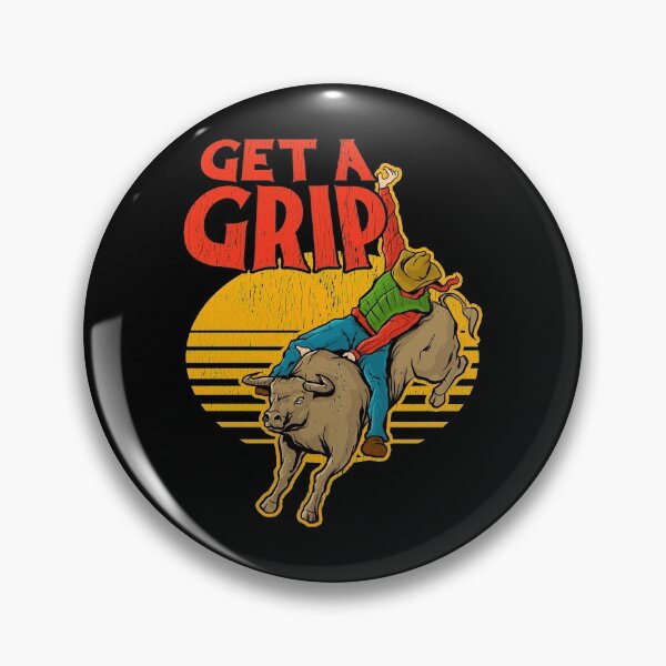 Item preview, Get A Grip Funny Bull Riding Pun designed and sold by perfectpresents.
