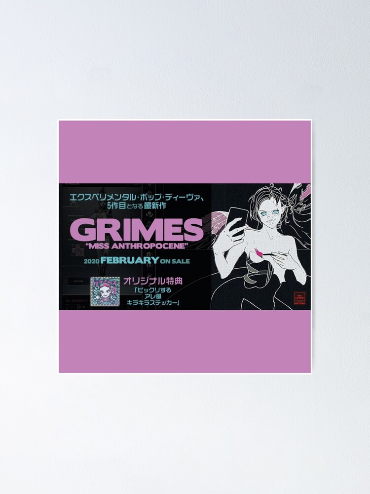 Grimes Miss Anthropocene Japan Promo Poster By Sasoriisland Redbubble