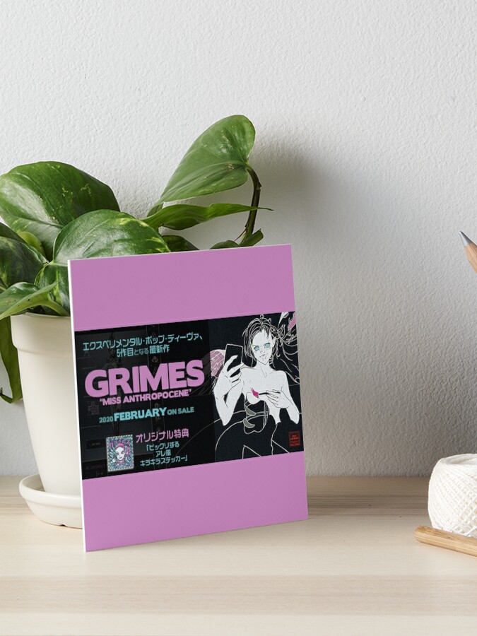 Grimes Miss Anthropocene Japan Promo Art Board Print By Sasoriisland Redbubble