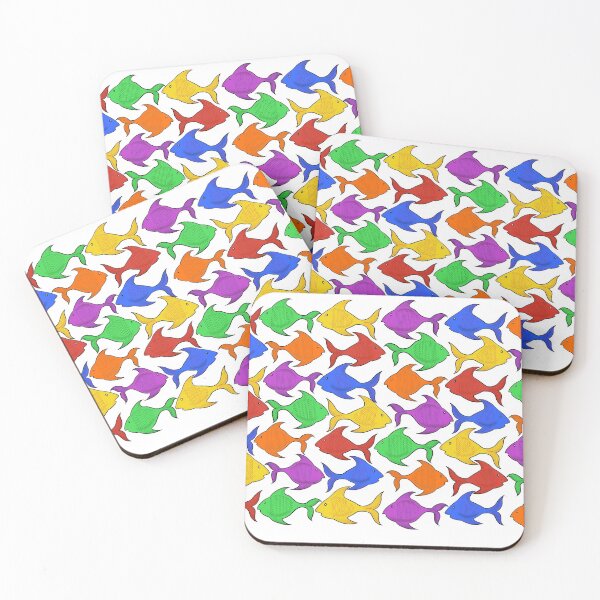 Item preview, Bright interlocking fishies designed and sold by MamaODea.