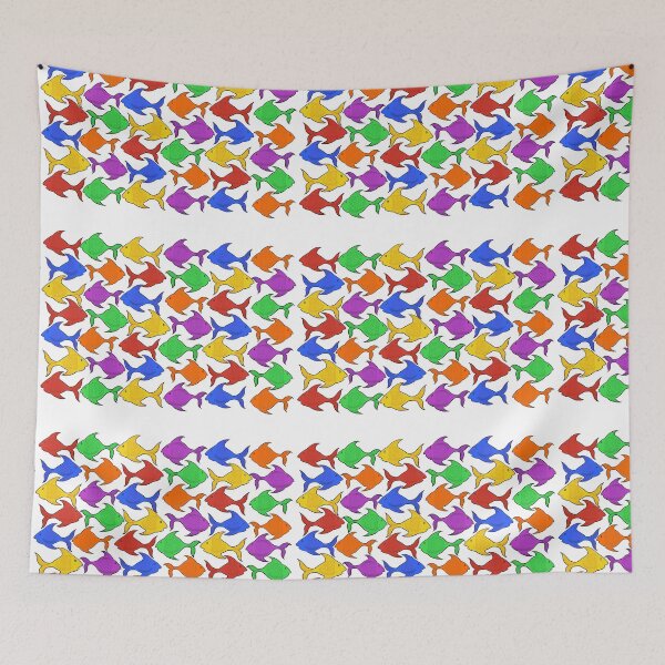 Item preview, Bright interlocking fishies designed and sold by MamaODea.