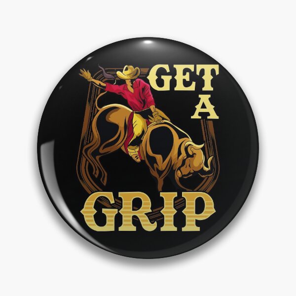 Item preview, Get A Grip Bullrider Funny Competitive Riding Pun designed and sold by perfectpresents.