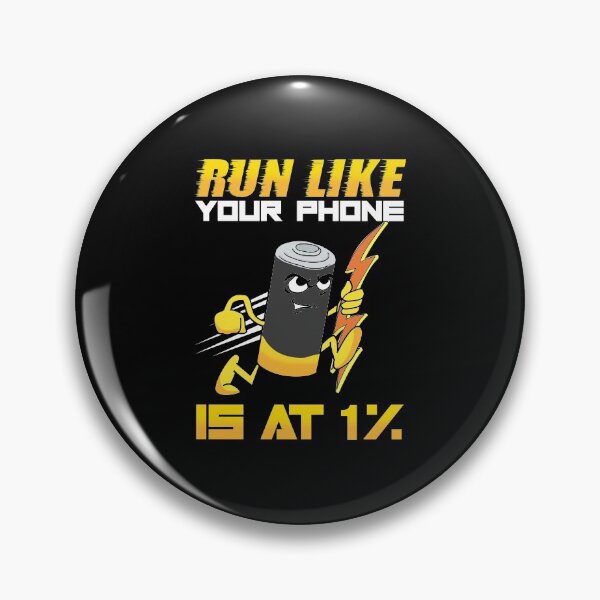 Item preview, Funny Run Like Your Phone Is At 1% Sprinting Pun designed and sold by perfectpresents.