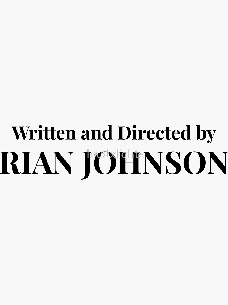 Imagen 3 de 3, Pegatina con la obra Rian Johnson, diseñada y vendida por loudxlights.