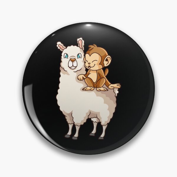 Item preview, Funny Monkey Riding on Llama Cute Monkeying Around designed and sold by perfectpresents.