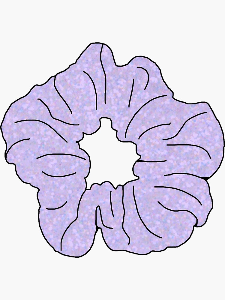 "Purple Glitter Scrunchie" Sticker for Sale by morgandiehl10 | Redbubble