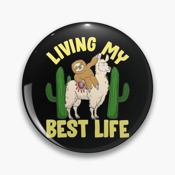 Artikelvorschau, Lebe mein bestes Leben Entzückendes Sloth Riding Lama entworfen und verkauft von perfectpresents.