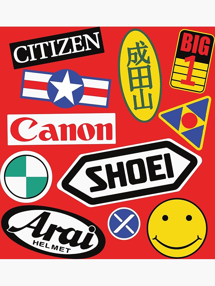 Kaneda's Bike Stickers on everything | Metal Print