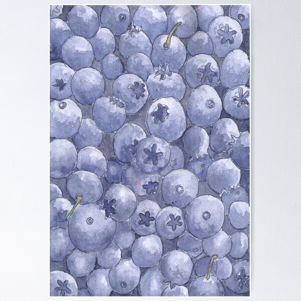Aperçu de l'œuvre Bleuets - Aquarelle réaliste créée et vendue par VioletNesdoly.