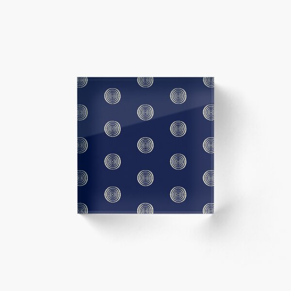 Encircled Texture Rings Acrylic Block