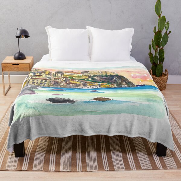 Item preview, Procida Sunset With Rock Fortress And Sea designed and sold by artshop77.