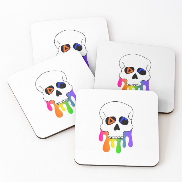 Item preview, Delta Gamma Drip Rainbow Skull designed and sold by lyvibrienne.