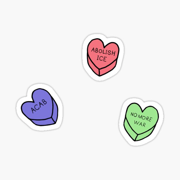 corazones de conversación política Pegatina