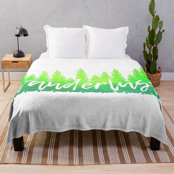 Aperçu de l'œuvre Green Trees Wanderlust Bright Aquarelle Travel Theme créée et vendue par Fashionmonger.