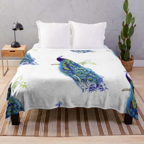 Item preview, Pavo real vintage, azul cobalto + verde designed and sold by PixDezines.