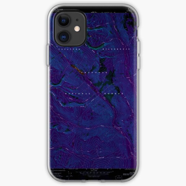 USGS Topo Map Washington State WA Mt Barney 242745 1969 24000 Inverted iPhone Soft Case