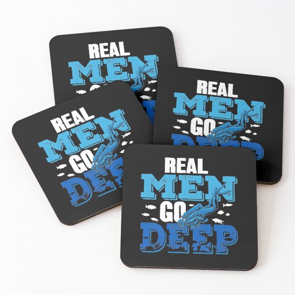 Item preview, Real Men Go Deep Scuba Diver designed and sold by Captain Mood.