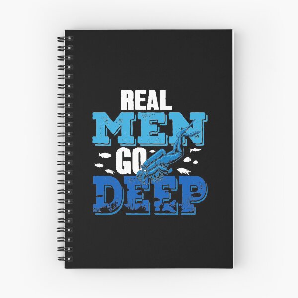 Item preview, Real Men Go Deep Scuba Diver designed and sold by Captain Mood.