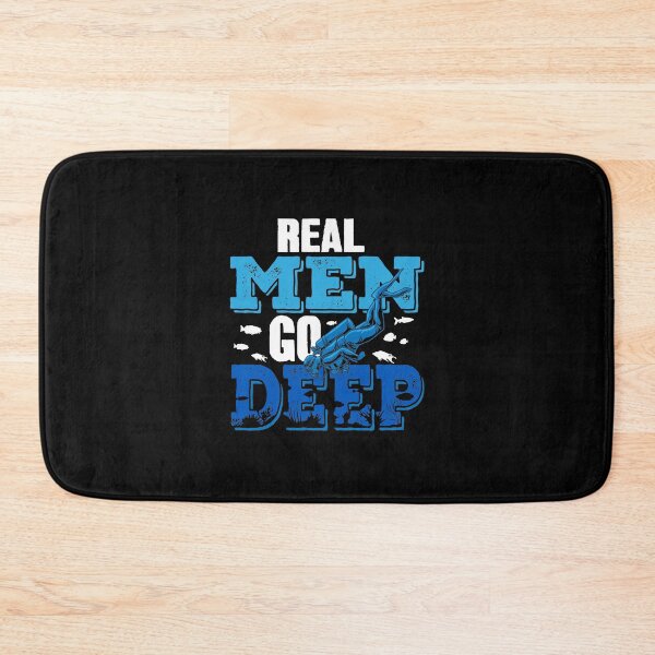 Item preview, Real Men Go Deep Scuba Diver designed and sold by Captain Mood.
