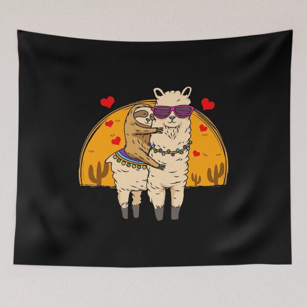 Item preview, Sloth Riding Llama Cute Fluffy Lama & Sleepy Sloth designed and sold by perfectpresents.