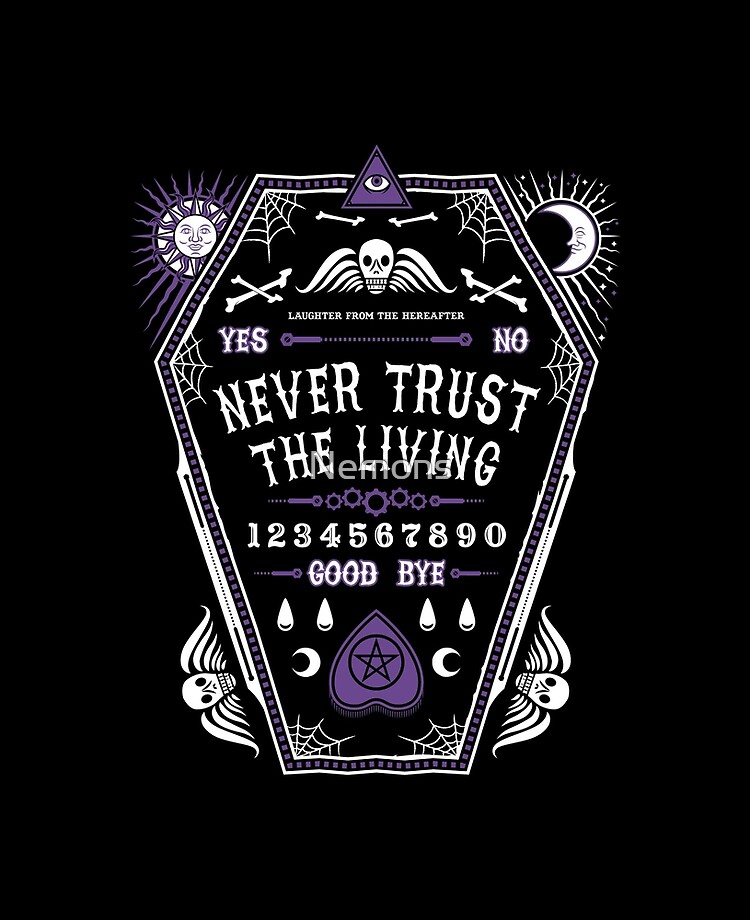 Never Trust The Living Retro Vintage Creepy Goth Grunge Emo Creepy