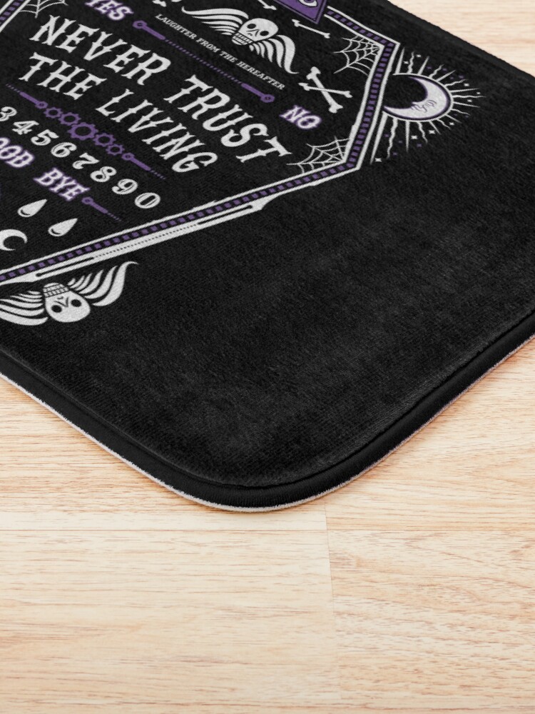 Alternate view of Hereafter - Never Trust The Living - Beetlejuice - Creepy Cute Goth - Occult Bath Mat