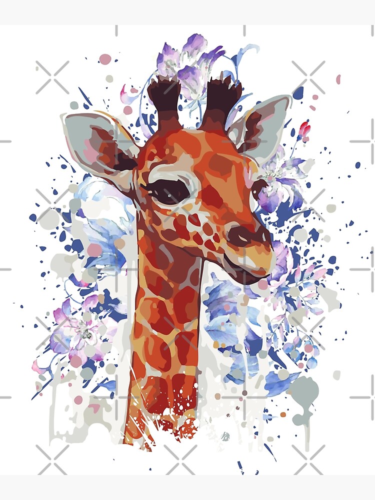 giraffe drawing and painting