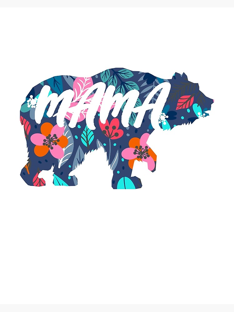 Floral mama bear shirt, Mama bear shirt, Flower bear shirt, Floral