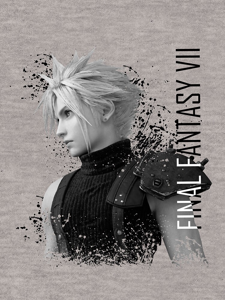 Cloud Strife - Final Fantasy 7 BlackWhite Design