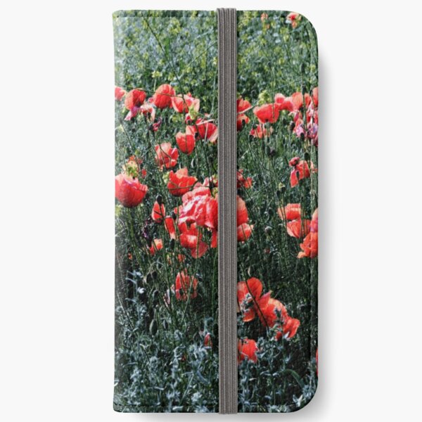 Poppies In Field iPhone Wallet