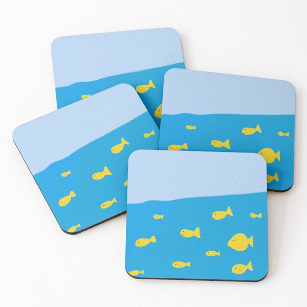 Item preview, So many yellow cute fish in the blue sea designed and sold by lucybrownlane.