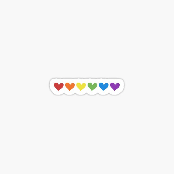 Pride Rainbow Hearts XL Sticker