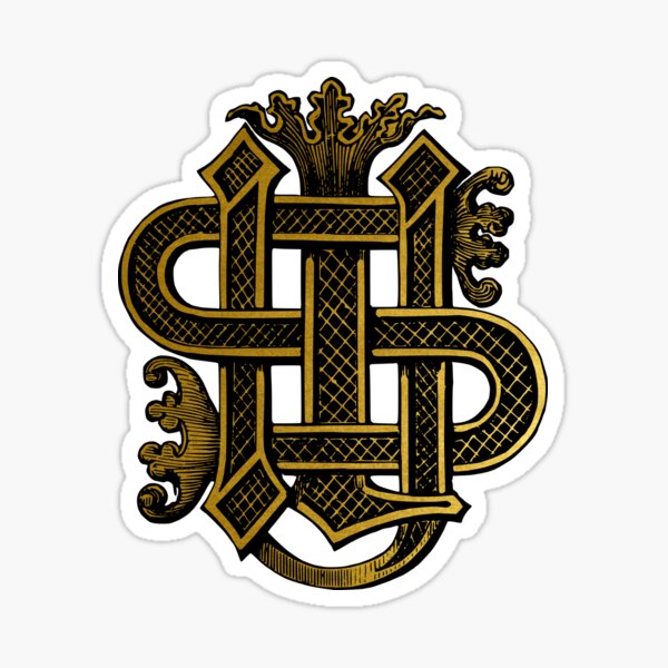 Item preview, Christogram IHS Vintage Engraving designed and sold by Beltschazar.