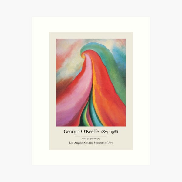 Georgia O'Keeffe - Exhibition poster for Los Angeles County Museum of Art, 1989 Art Print