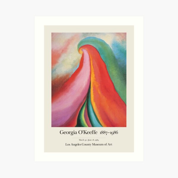 Georgia O'Keeffe - Exhibition poster for Los Angeles County Museum of Art, 1989 Art Print