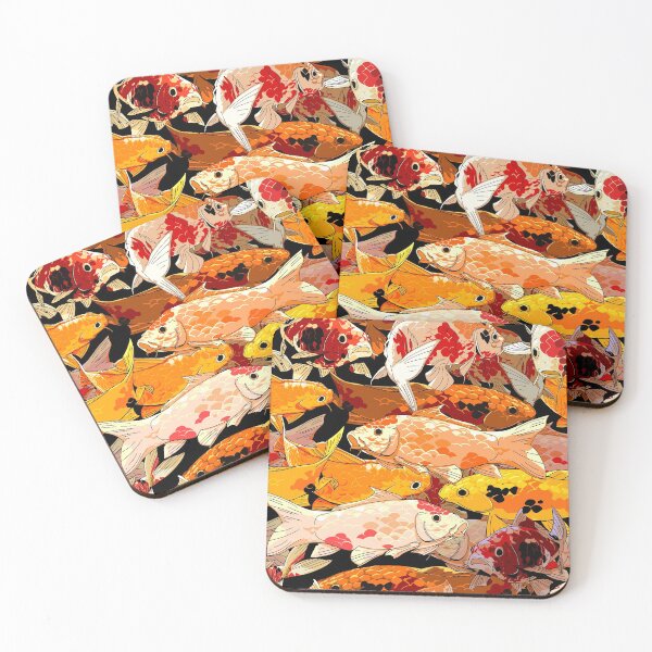 Item preview, seamless koi pattern with bright vibrant color designed and sold by Bob Wong.