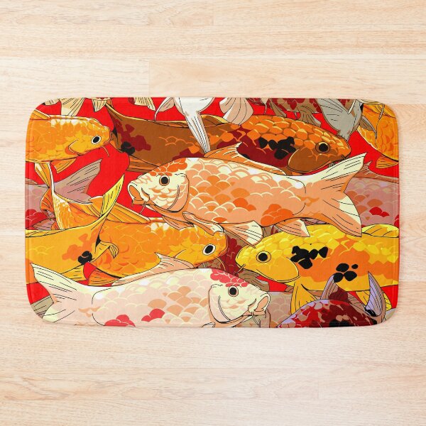 Item preview, seamless koi pattern with red background designed and sold by Bob Wong.