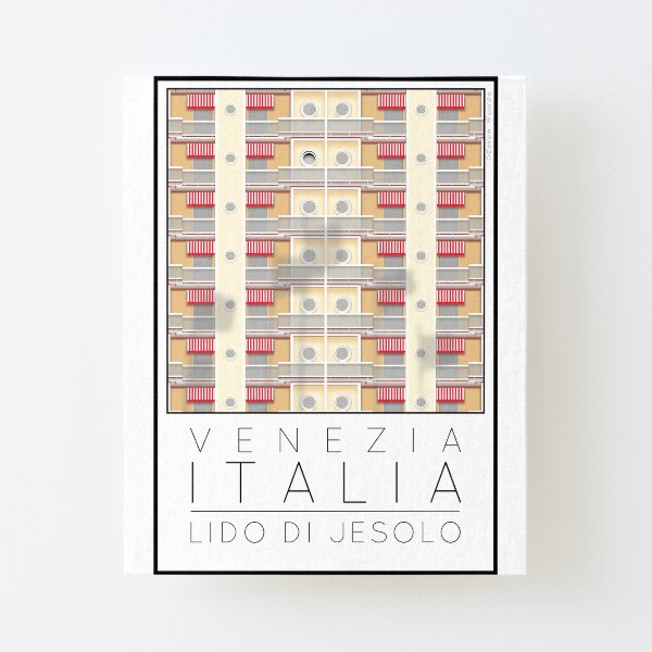 Lido di Jesolo Peach Apartments Canvas Mounted Print