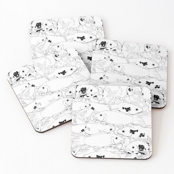 Item preview, seamless koi line pattern  designed and sold by Bob Wong.