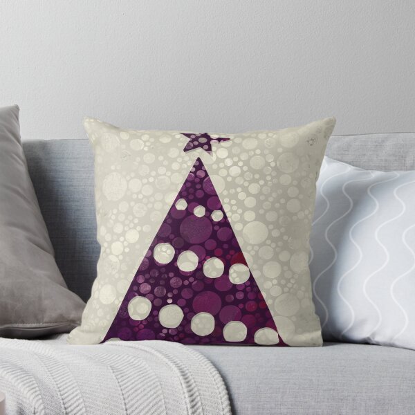 Artikelvorschau, Aubergine-purpurroter abstrakter Weihnachtsbaum entworfen und verkauft von Virginia Sanderson.